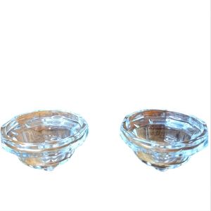 Candlestick holders.Vintage glass